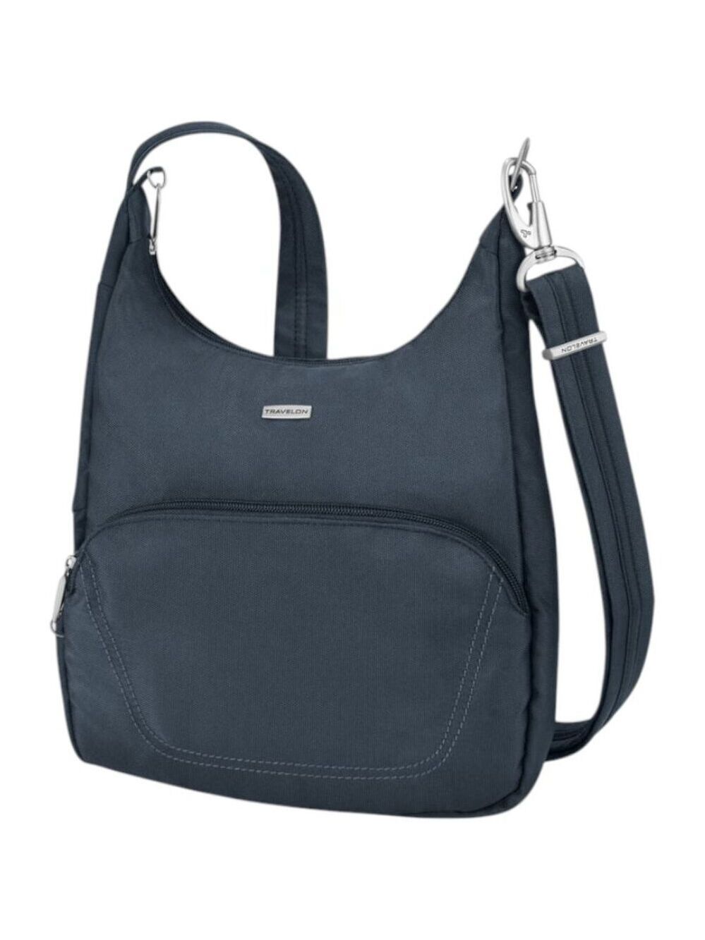 Travelon Anti-Theft Classic Essential Messenger Bag - Black/Gray - Medium